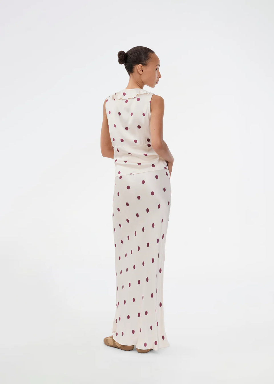 Modstrom Vanja Print Skirt Donkerrood Dames