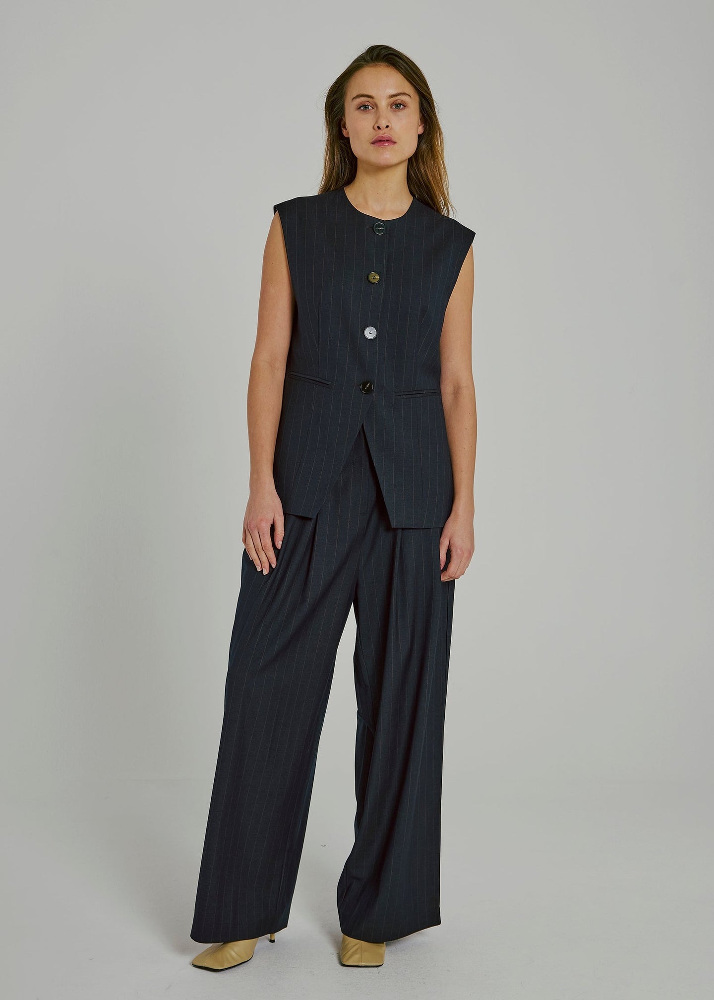 Norr Kandria Pants Donkerbruin Dames