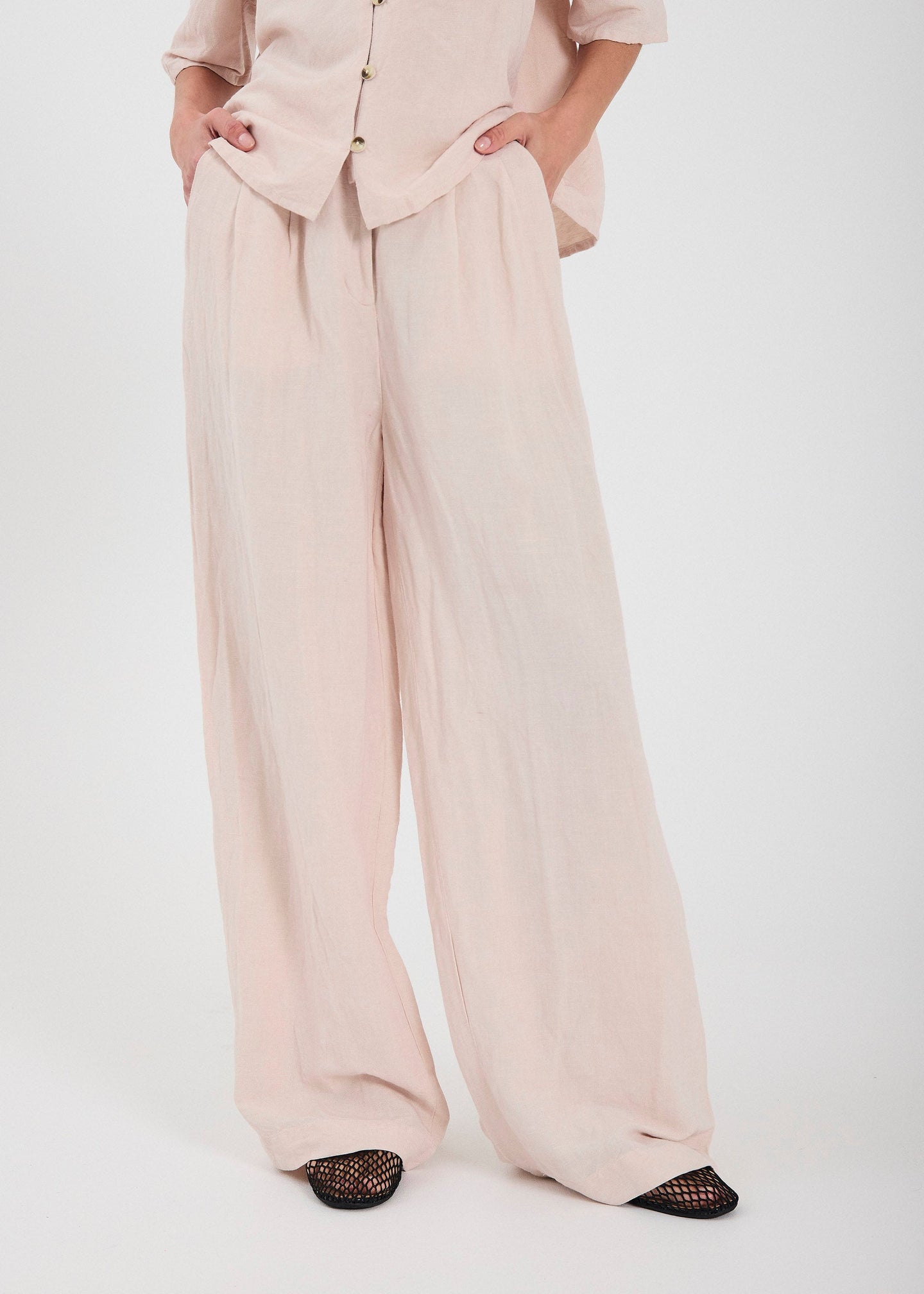 Norr Lineo Pants Lichtroze Dames