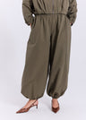 Norr Mikka Balloon Pants Donkergroen Dames