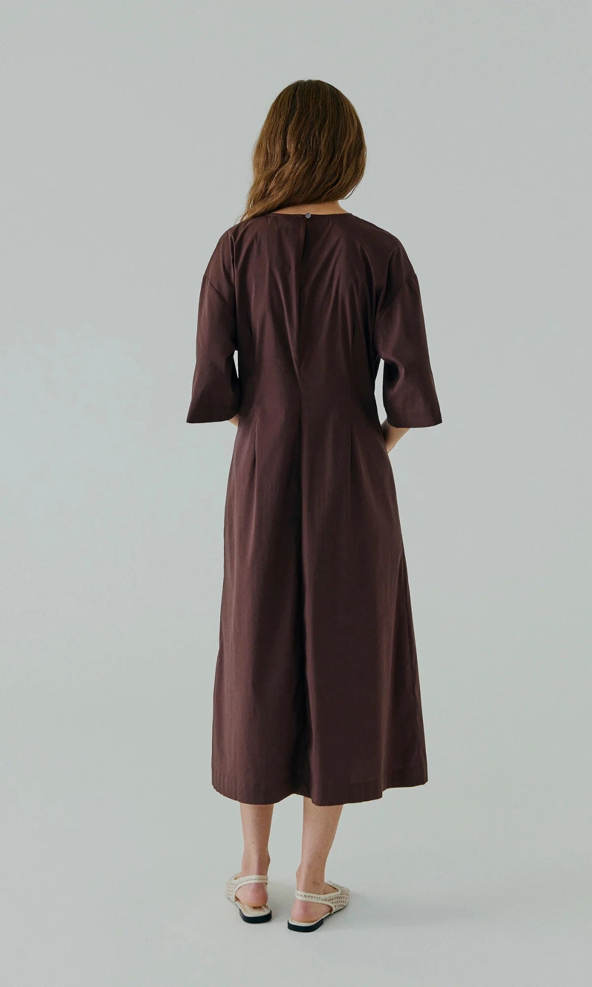 Norr Otilia Maxi Dress Donkerbruin Dames
