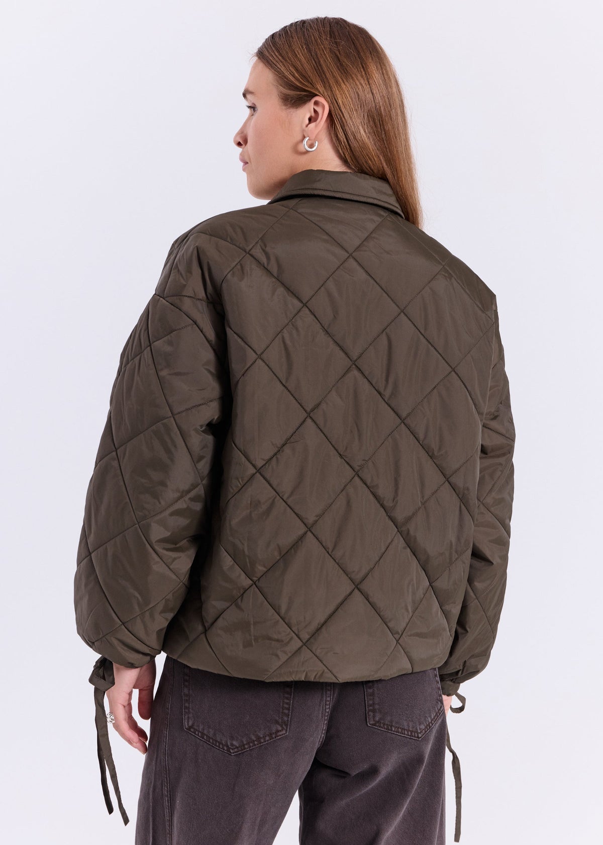Norr Robyn Quilt Jacket Donkergroen Dames