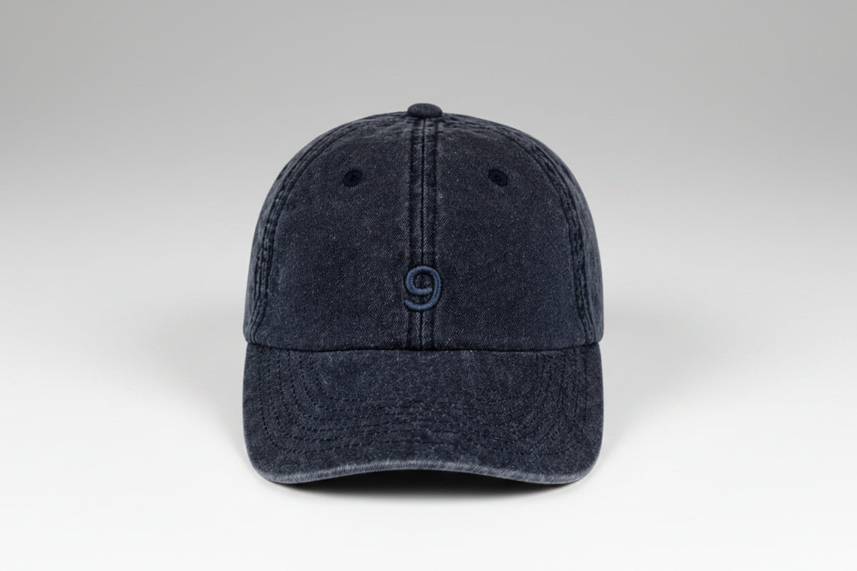 Number Nine Beach Washed Cap Donkerblauw Unisex