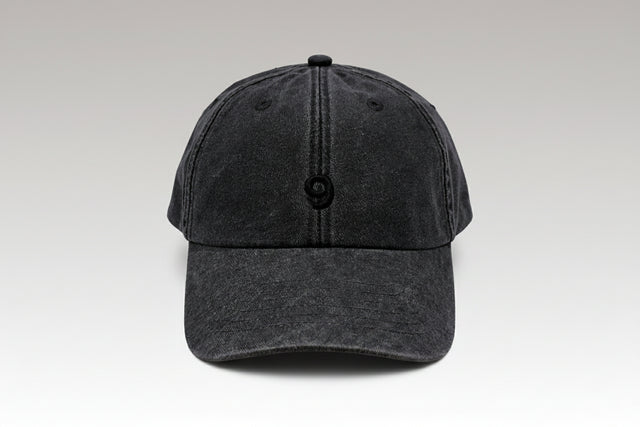 Number Nine Beach Washed Cap Zwart Unisex