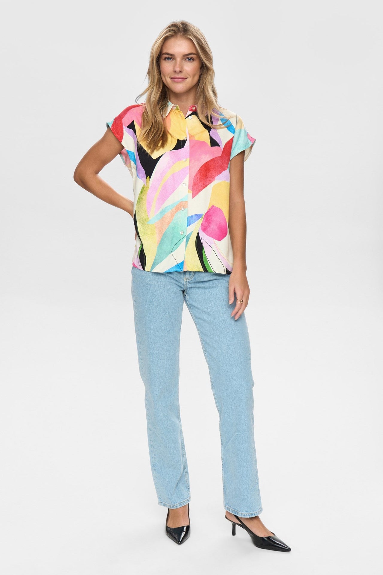 Numph Adeline Sl Shirt Roze Dames