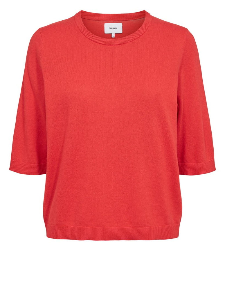 Numph Cally Ss Pullover Rood Dames