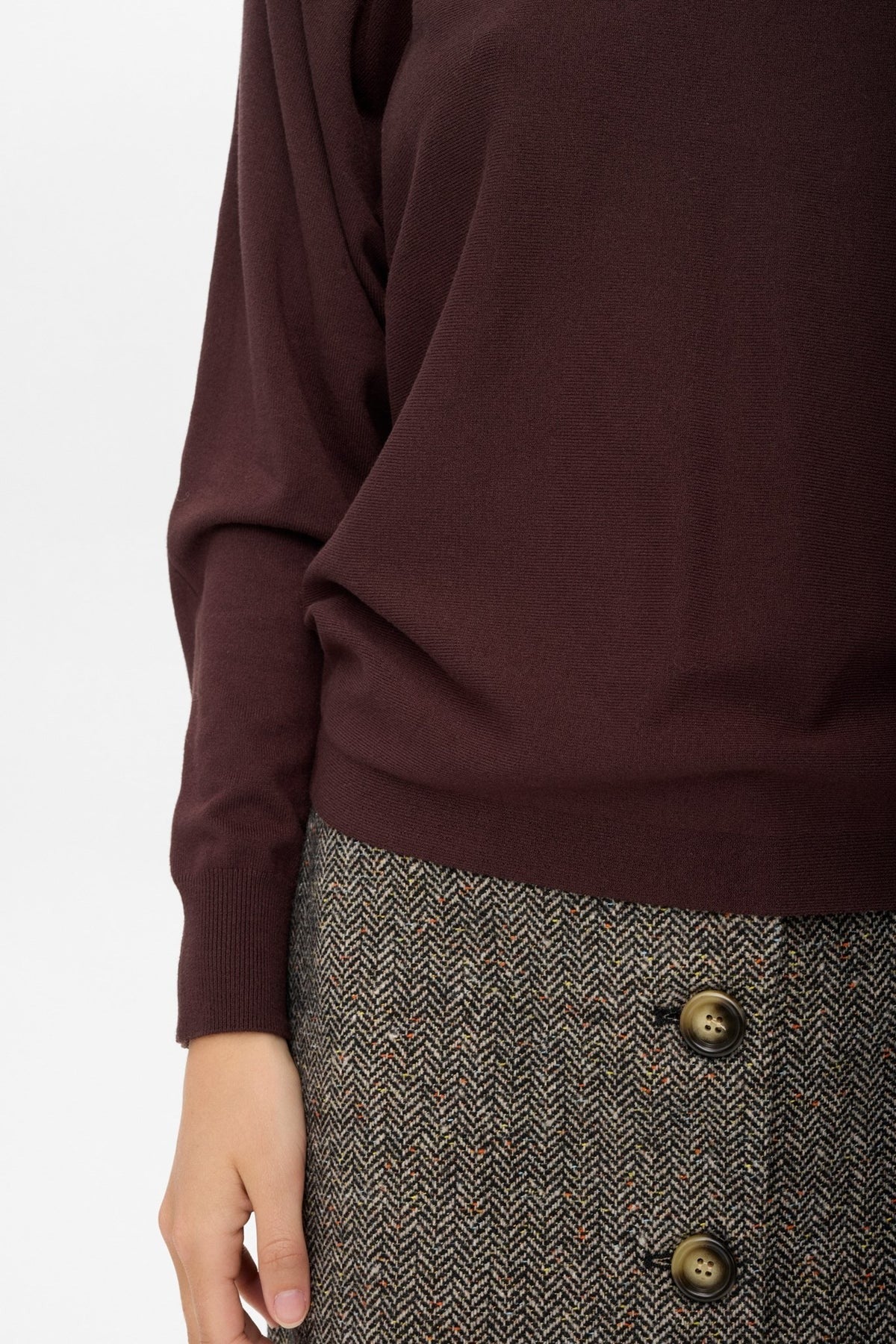 Numph Daya Pullover Donkerbruin 