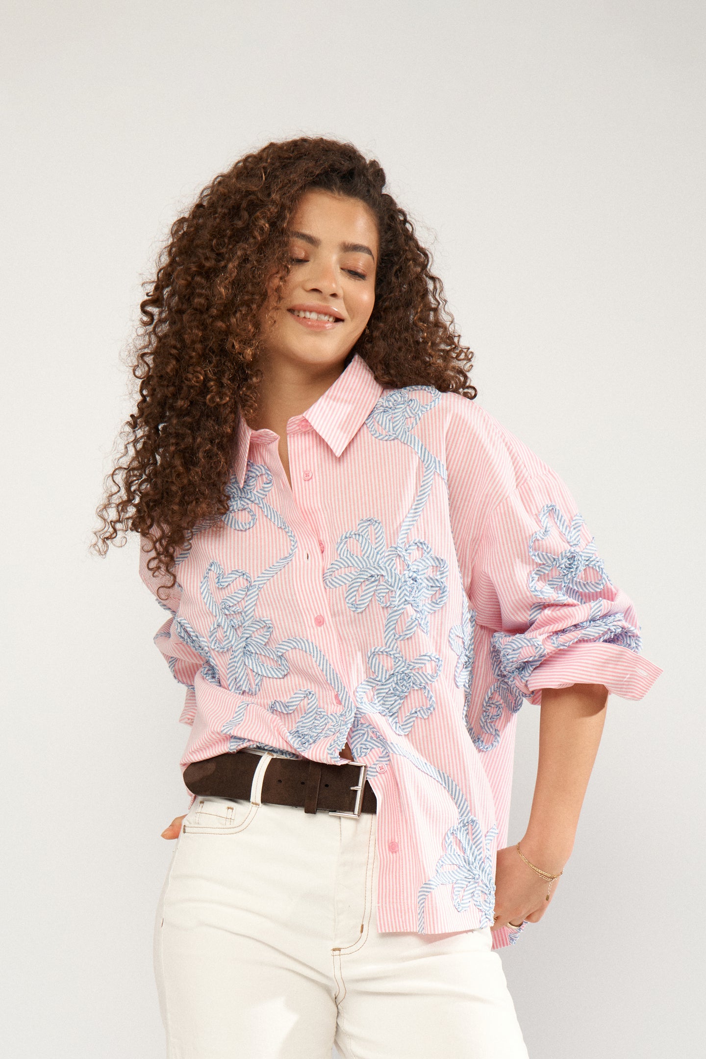 Numph Emelia Oversize Shirt Roze 