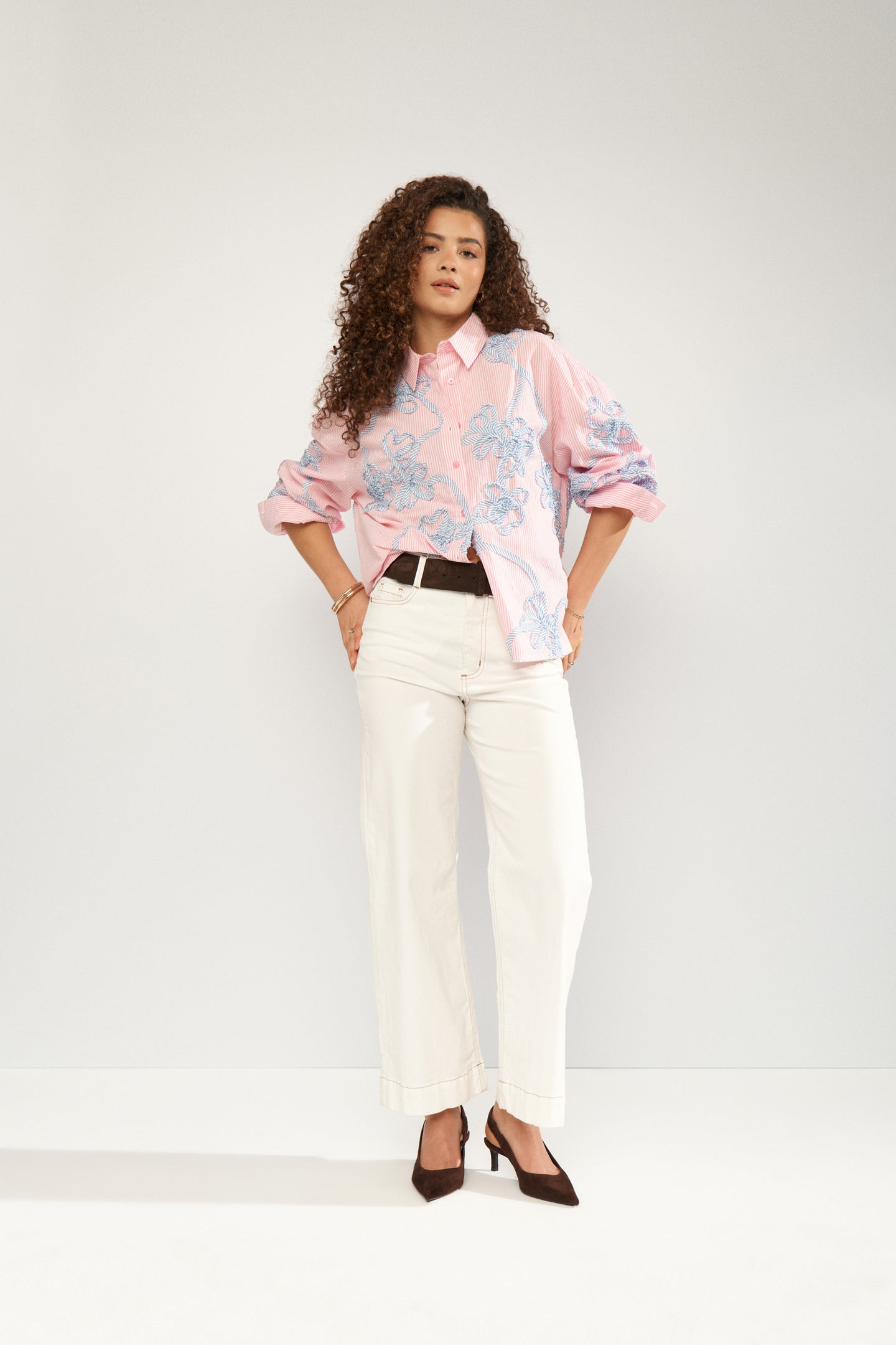 Numph Emelia Oversize Shirt Roze 