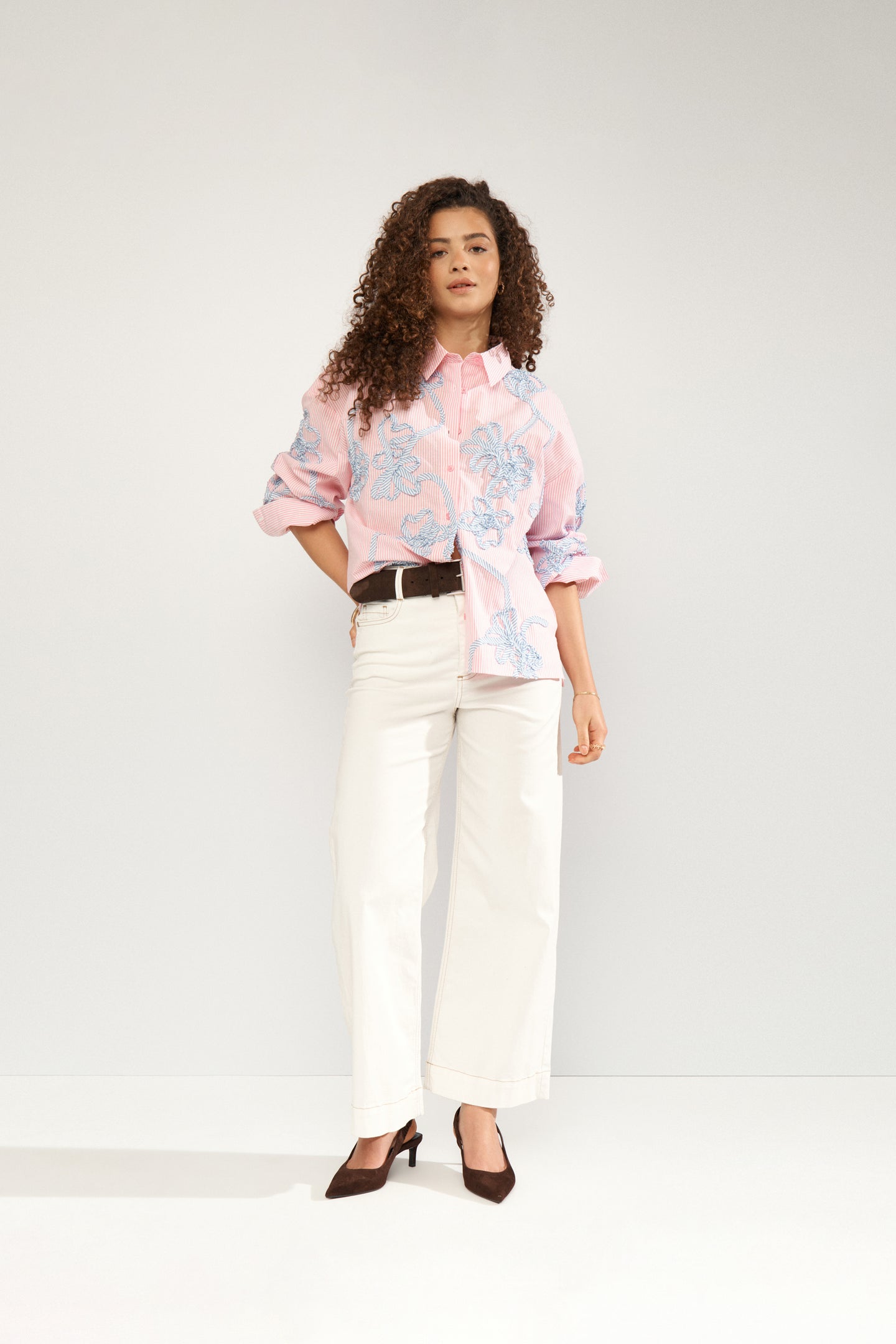 Numph Emelia Oversize Shirt Roze 