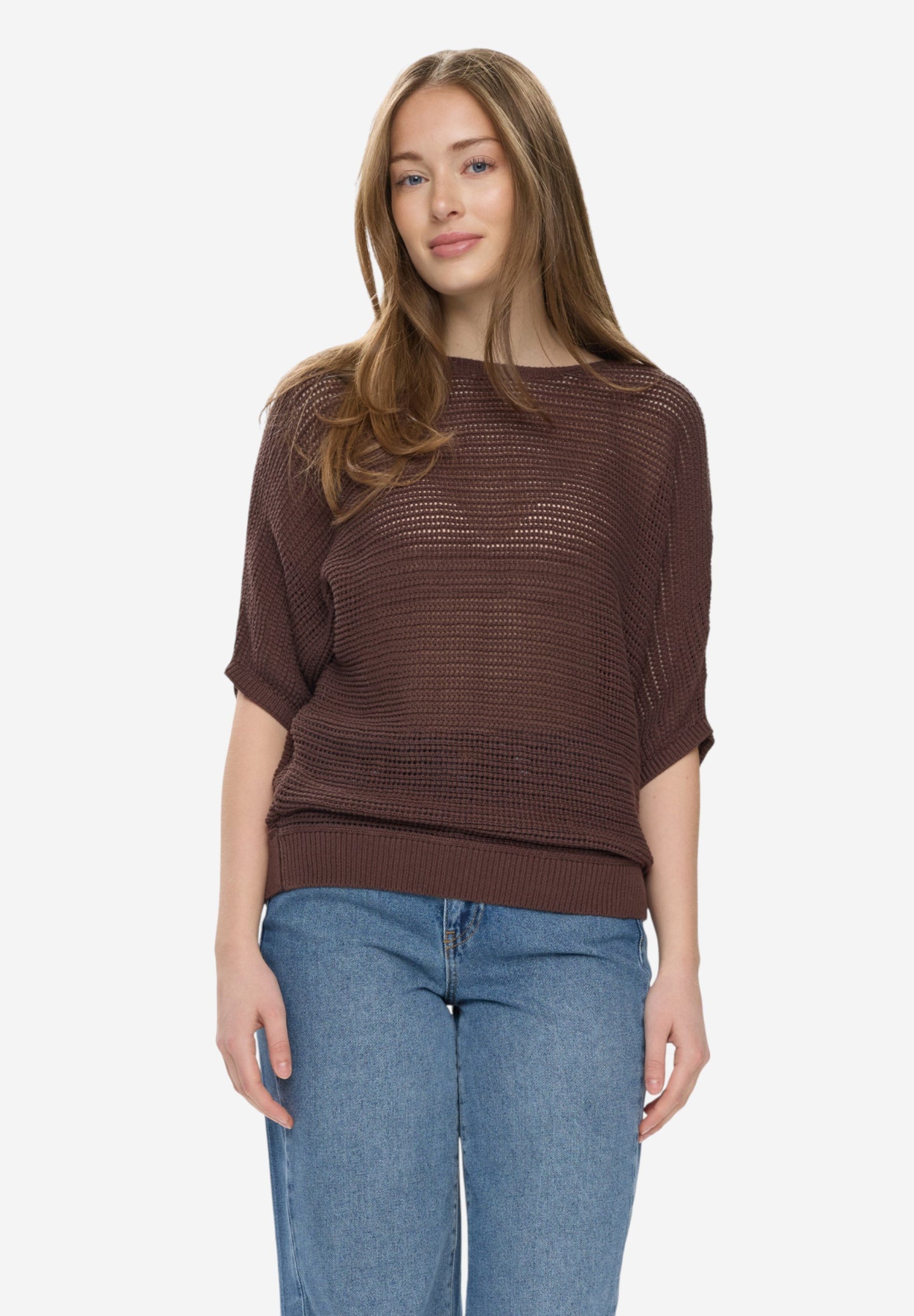 Numph Erikka Pullover Donkerbruin Dames