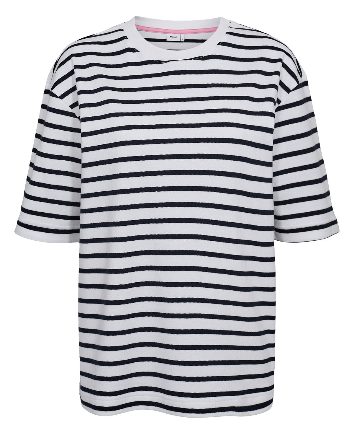 Numph Hira Stripe T-shirt Donkerblauw Dames