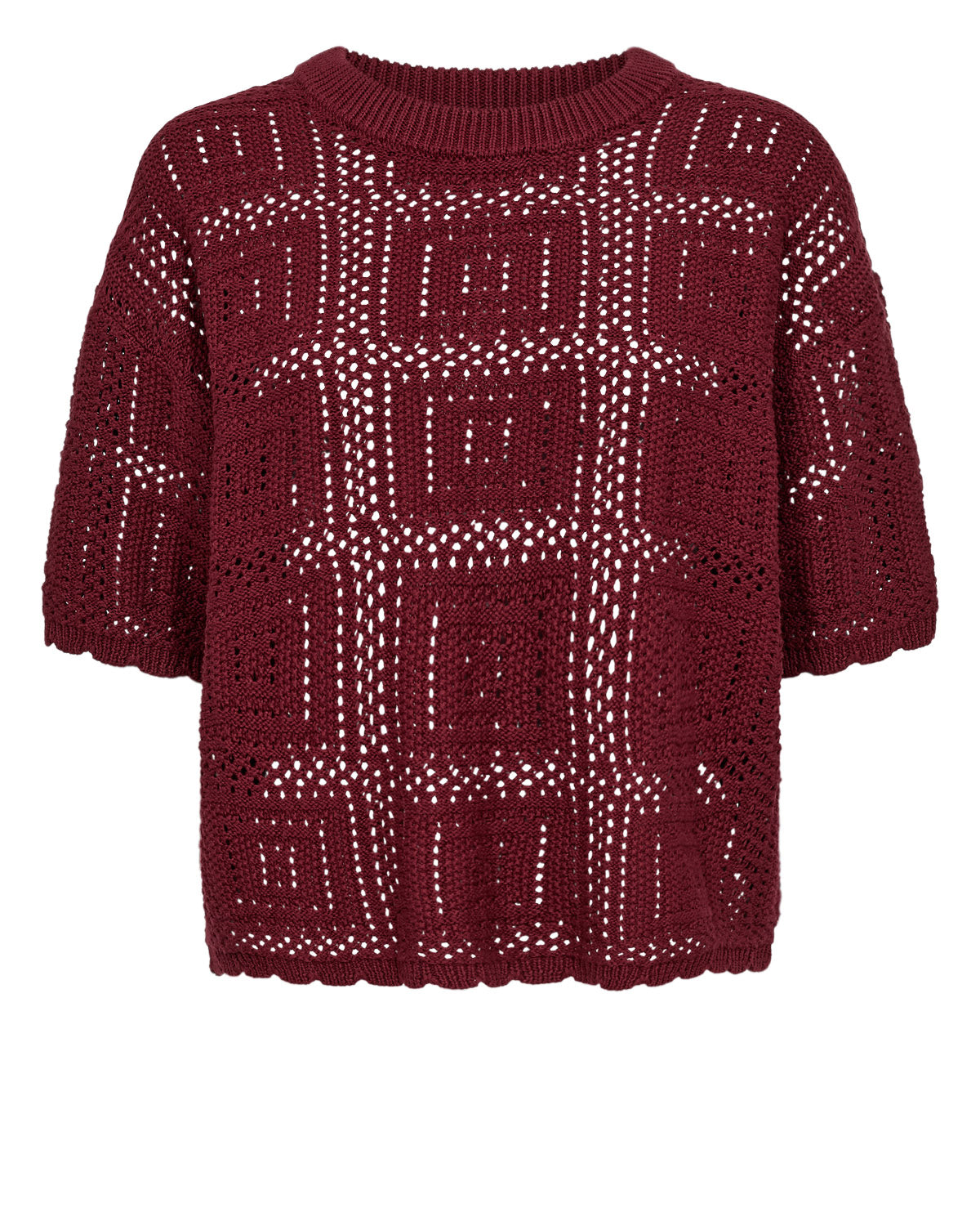 Numph Mirida Pullover Donkerrood Dames