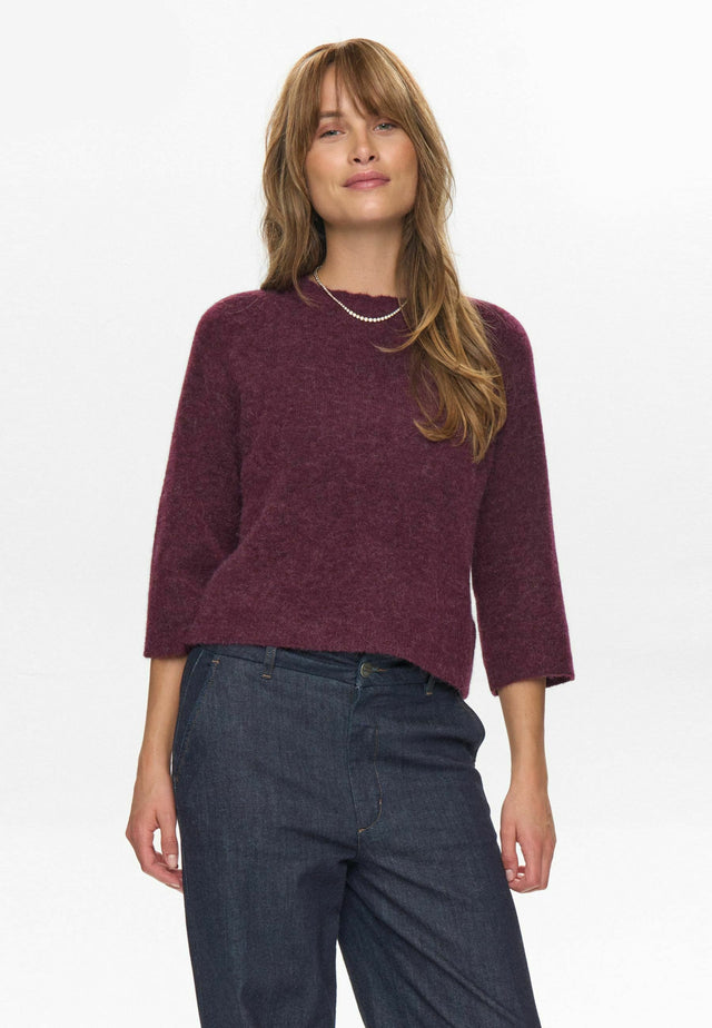 Numph Riette Selma Pulloverr Donkerrood Dames