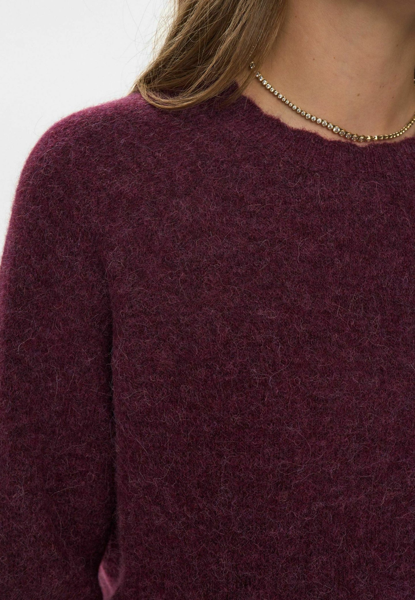 Numph Riette Selma Pulloverr Donkerrood Dames