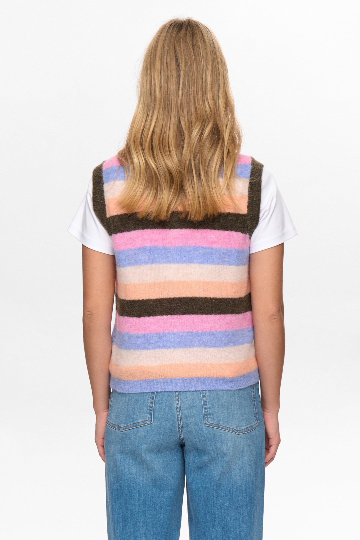 Numph Riette Stripy Vest Bruin Dames