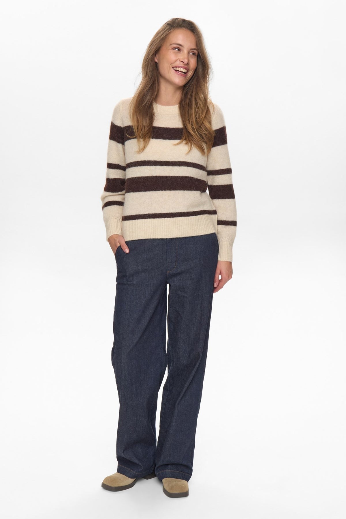 Riette wide stripe pullover