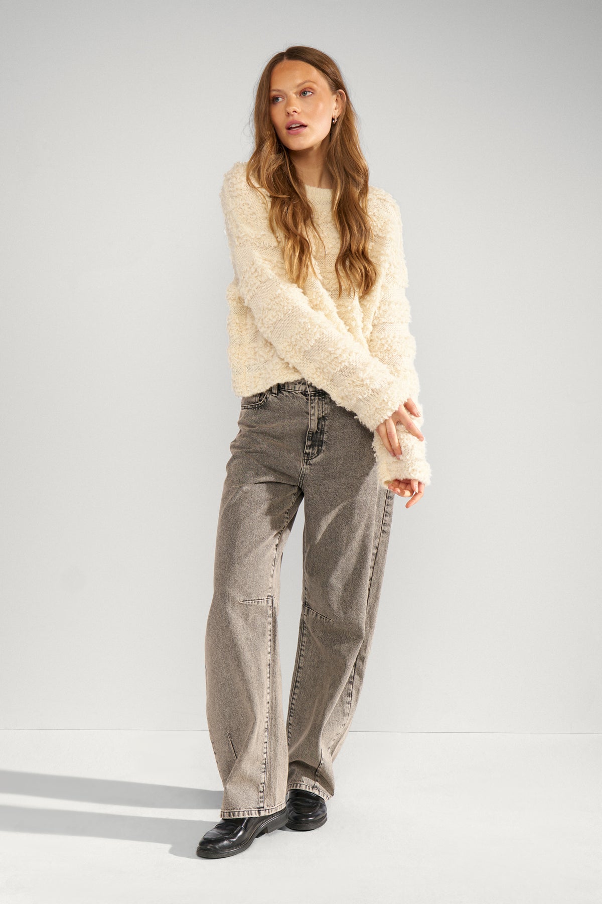 Numph Sheeba Pullover Wit Dames