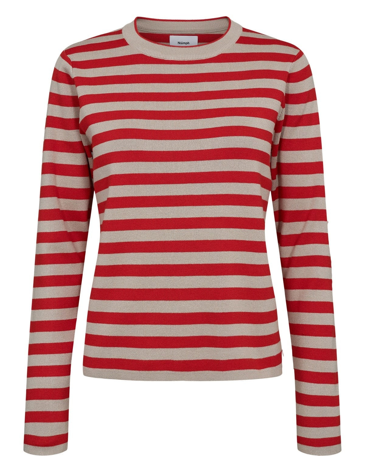 Numph Stripy Pullover Rood Dames