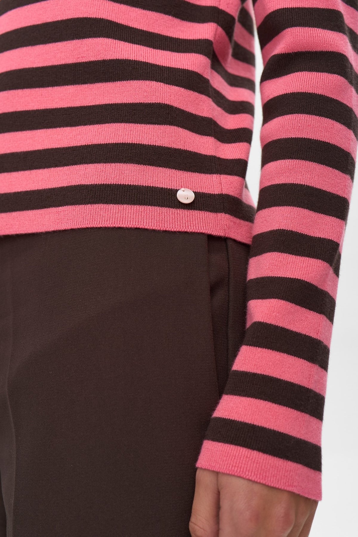 Numph Stripy Pullover Roze Dames