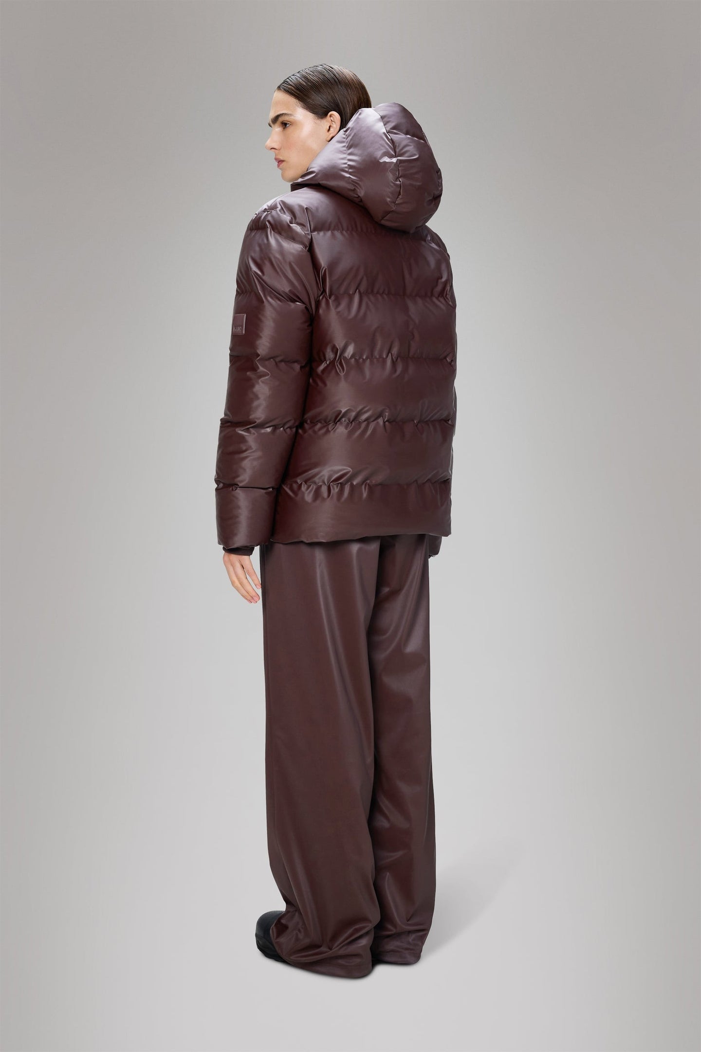 Rains Alta Puffer Jacket Donkerrood Unisex