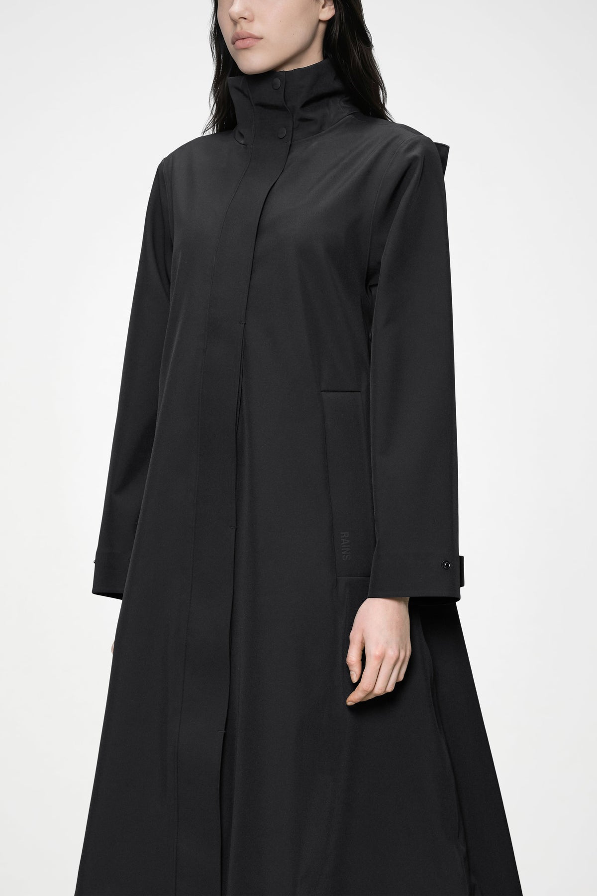Rains Suva Softshell A-line Zwart Dames