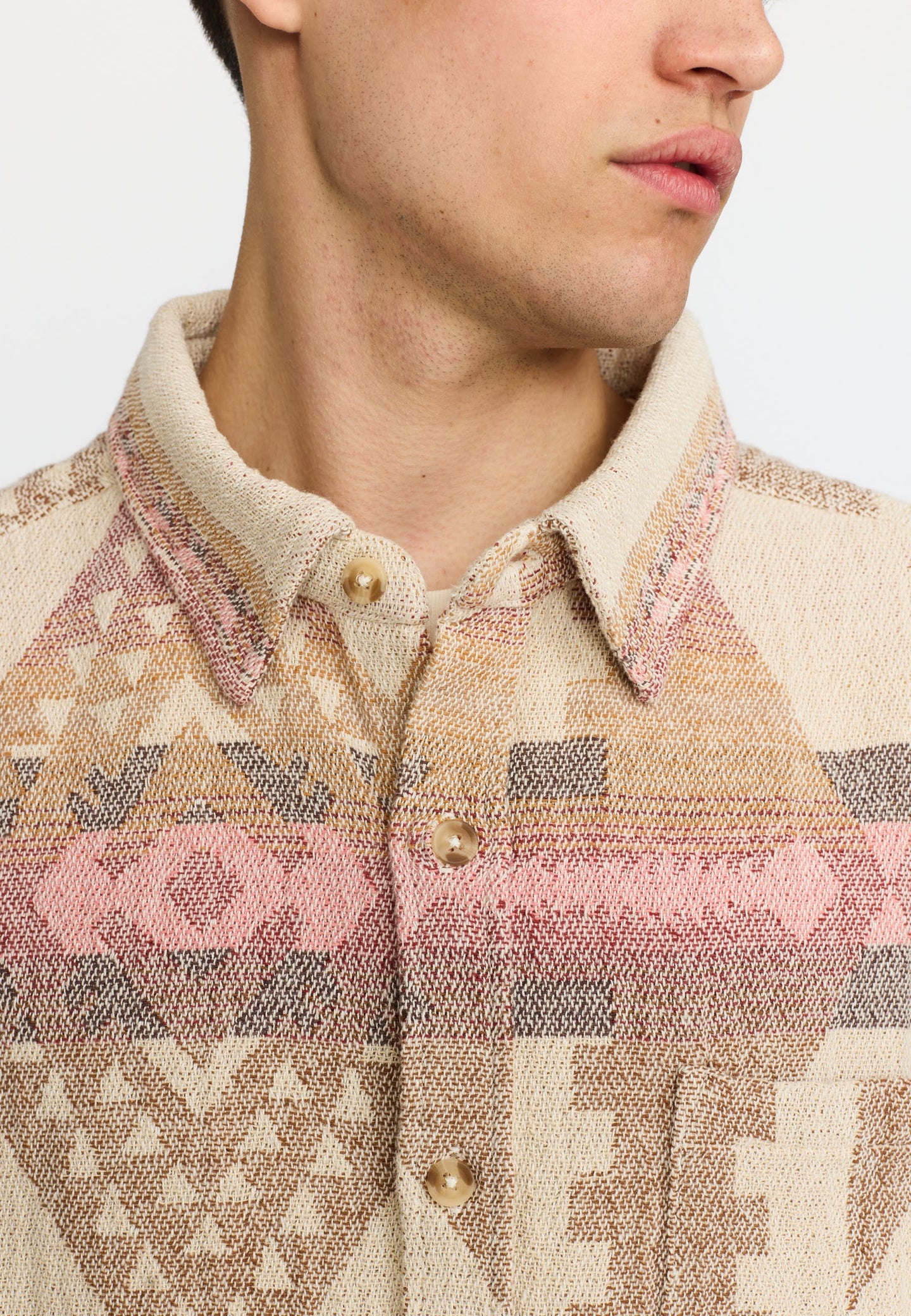 Revolution Aztec Shirt Wit Heren