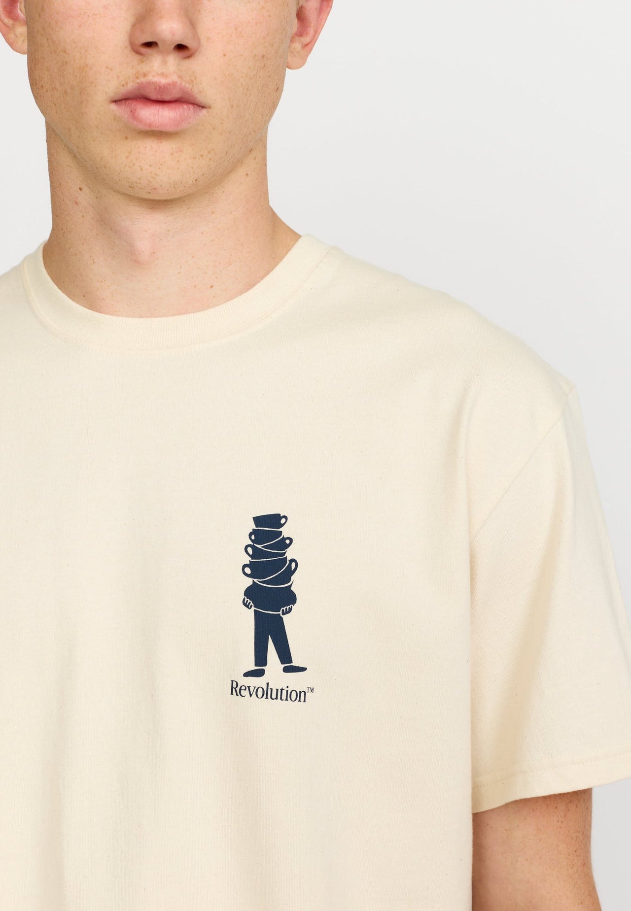 Revolution Bre T-shirt Wit Heren