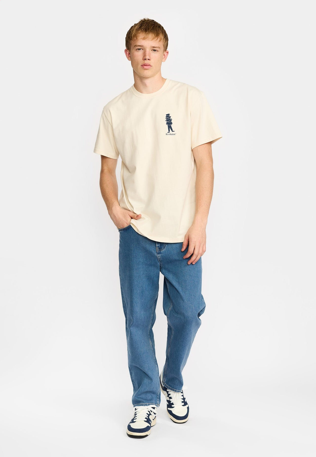 Revolution Bre T-shirt Wit Heren