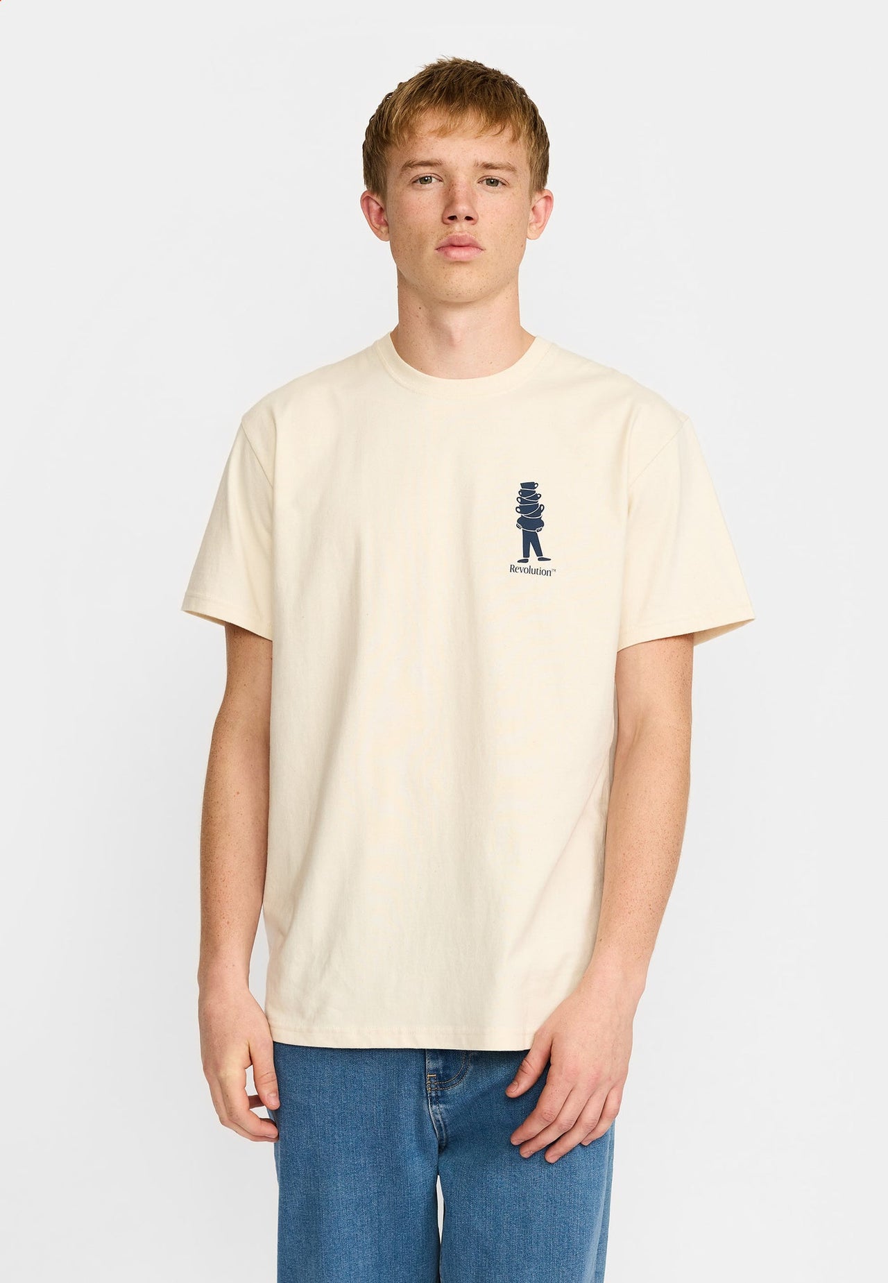 Revolution Bre T-shirt Wit Heren