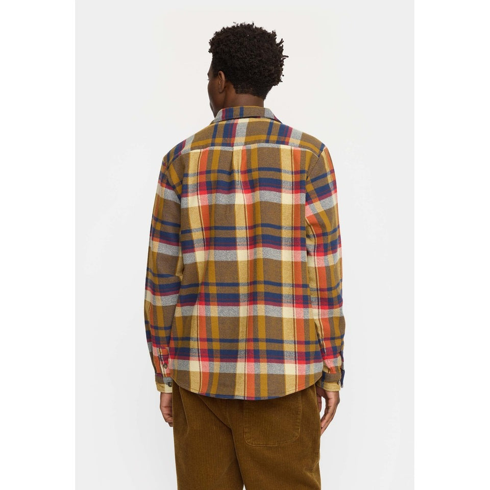 Revolution Casual Check Shirt Lichtbruin Heren