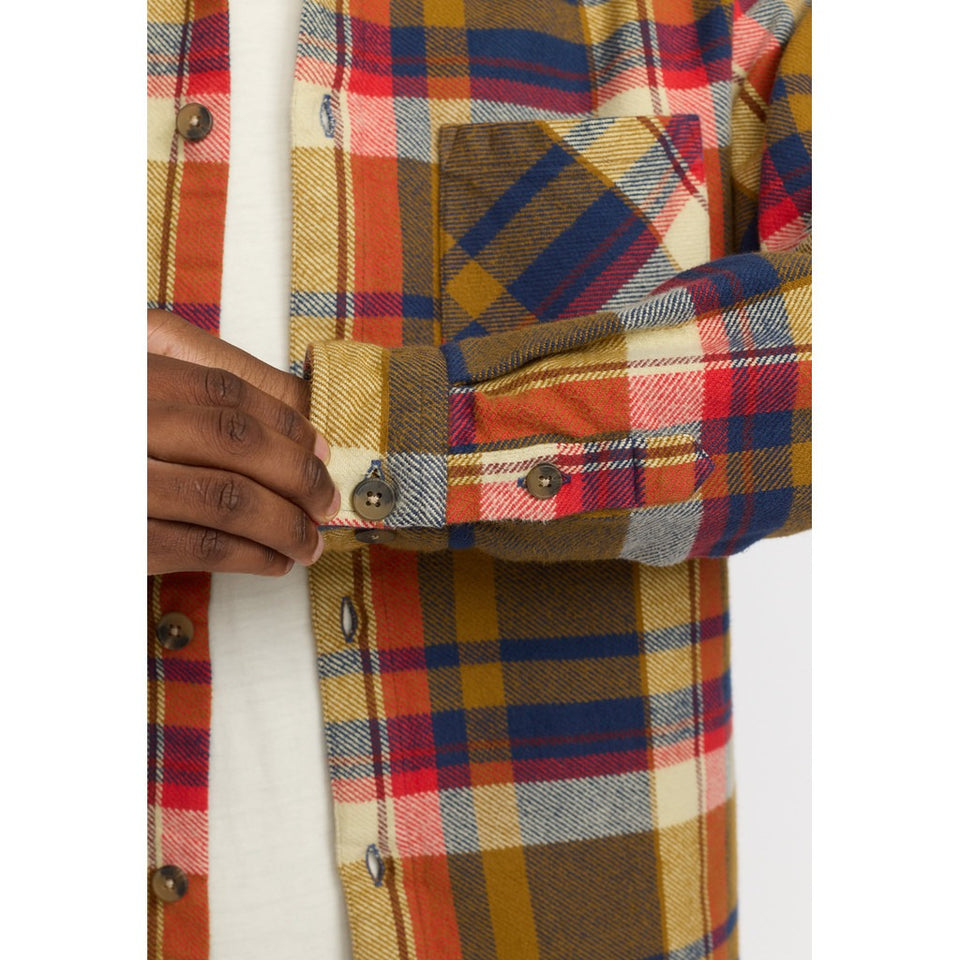 Revolution Casual Check Shirt Lichtbruin Heren