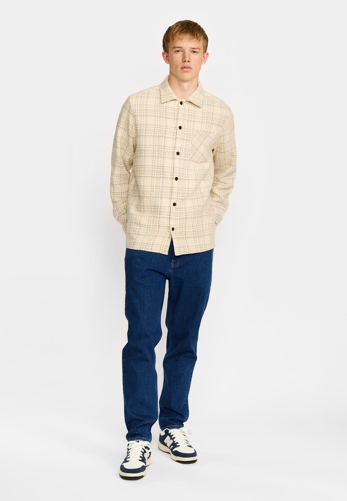 Revolution Casual Check Shirt Wit Heren