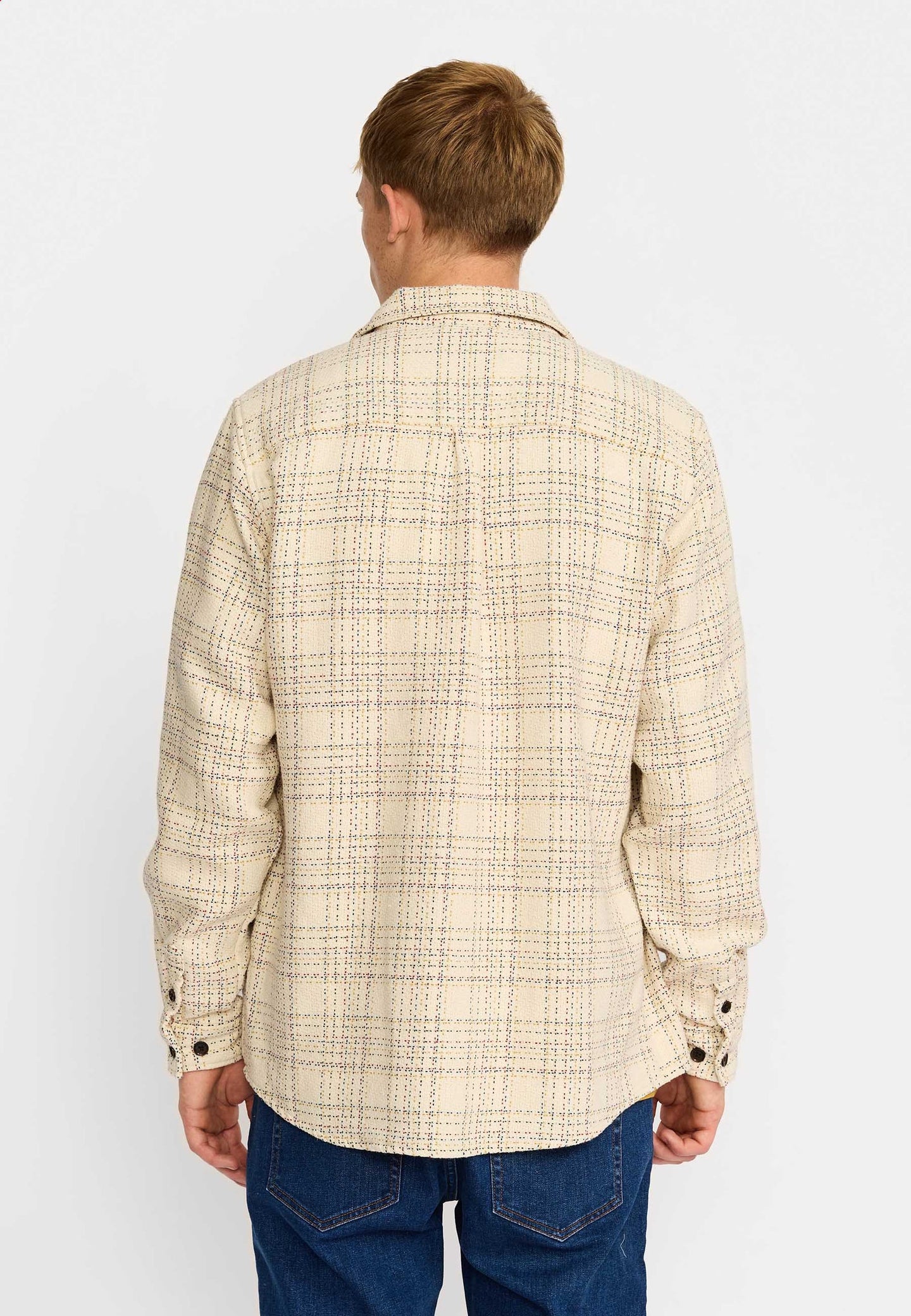 Revolution Casual Check Shirt Wit Heren