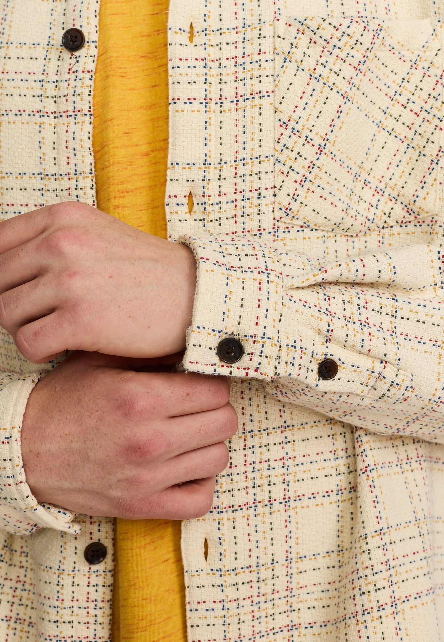 Revolution Casual Check Shirt Wit Heren