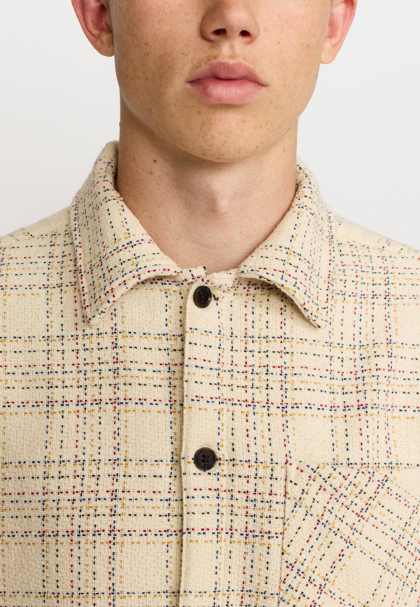 Revolution Casual Check Shirt Wit Heren