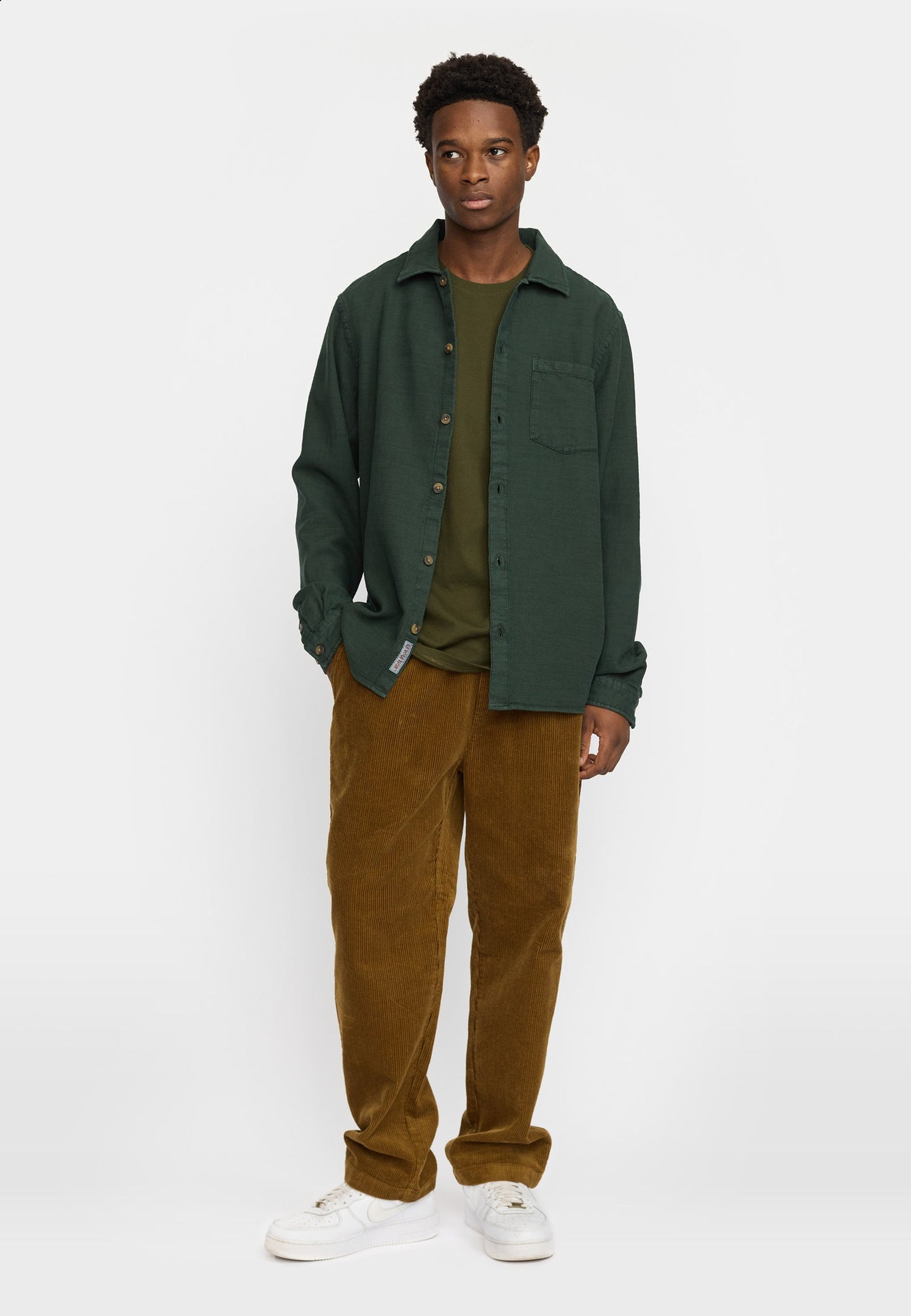 Revolution Casual Overshirt Donkergroen Heren