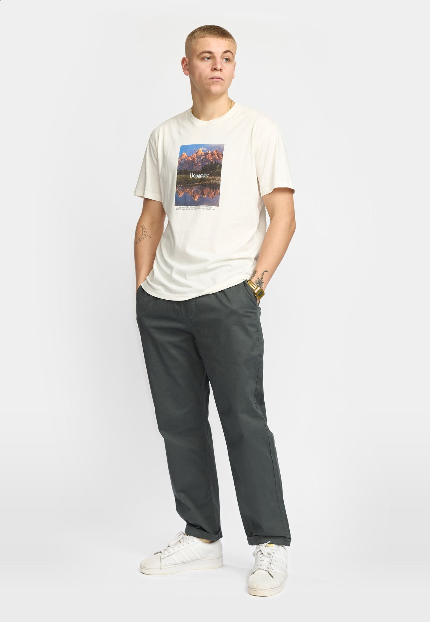 Revolution Casual Trousers Donkergrijs Heren