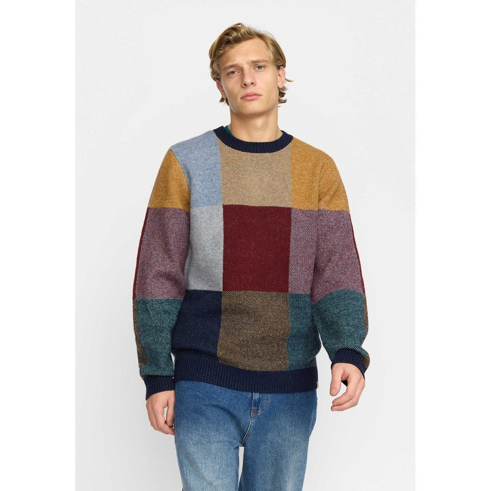 Colorblok knit sweater