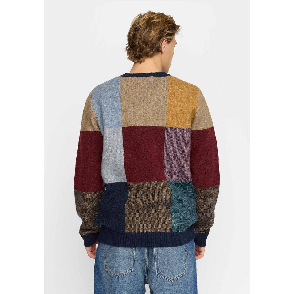 Colorblok knit sweater