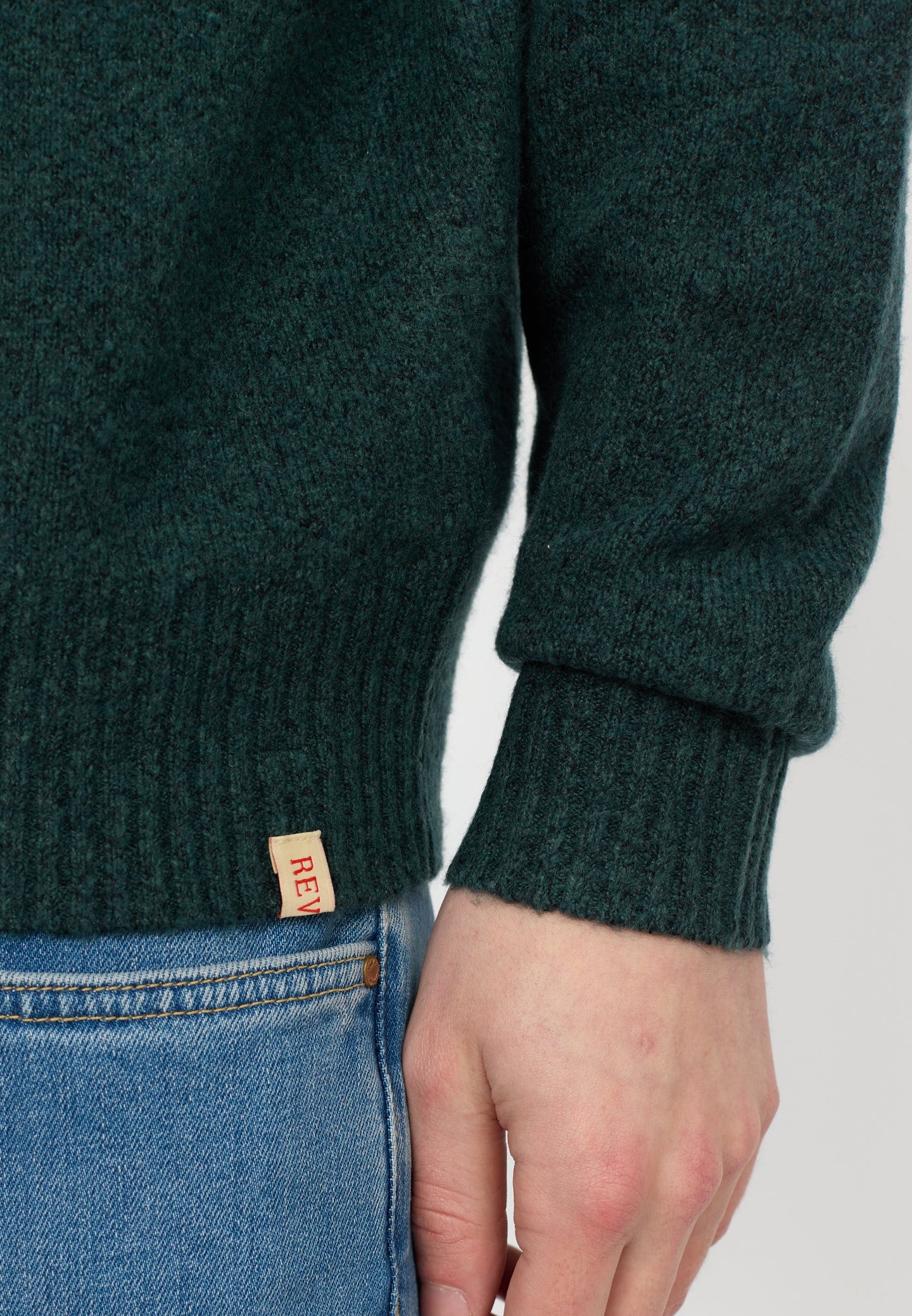 Revolution Knit Sweater Donkergroen Heren