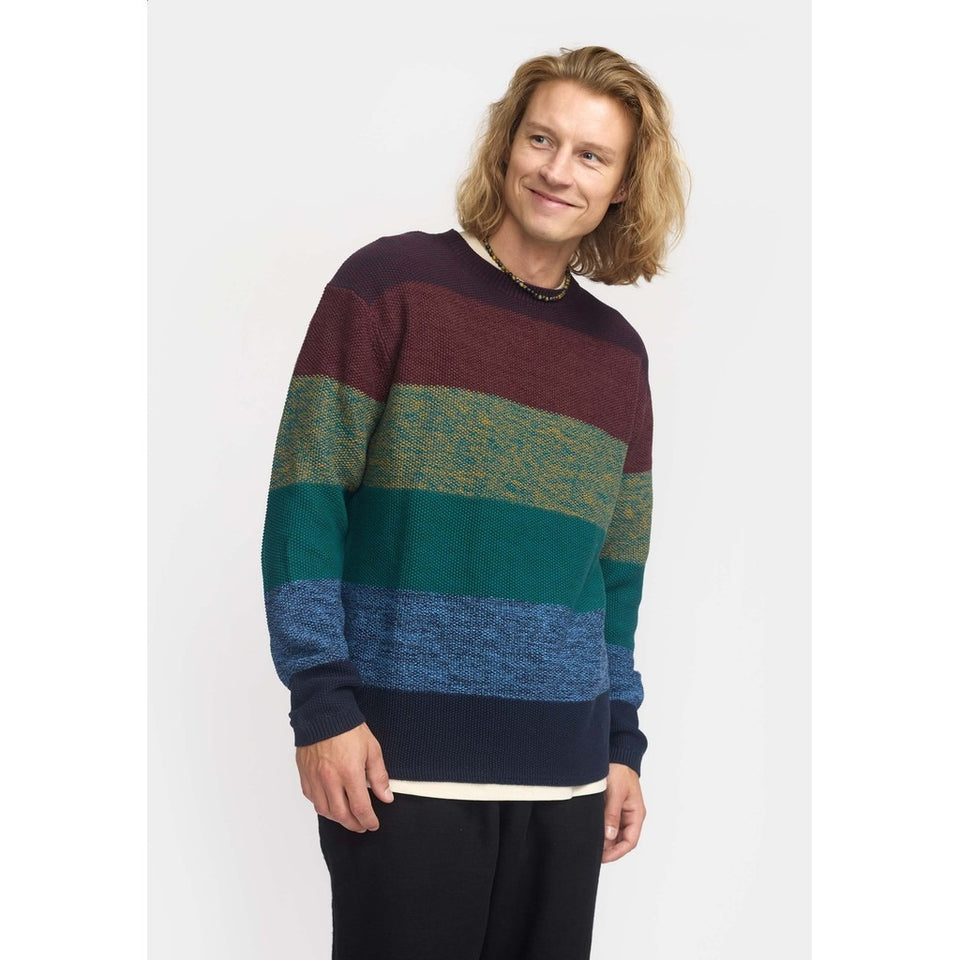 Revolution Knit Sweater Donkerrood Heren