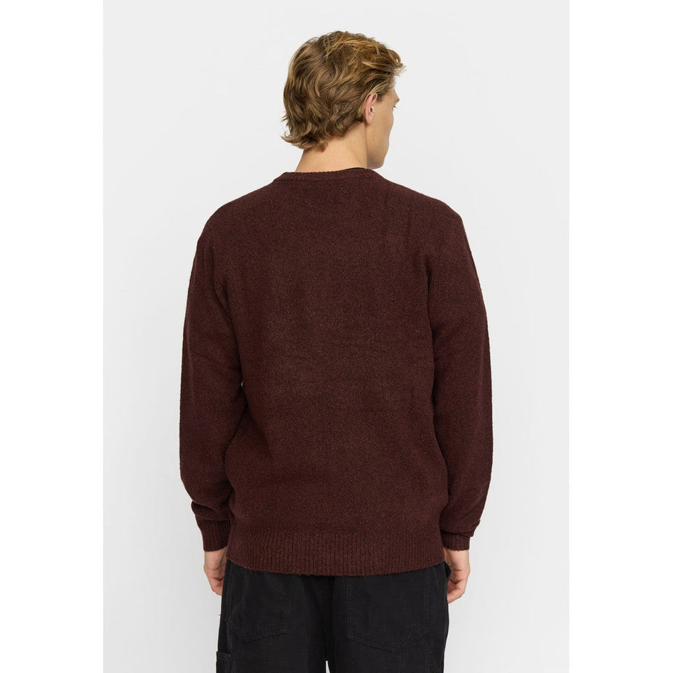 Revolution Knit Sweater Donkerrood Heren