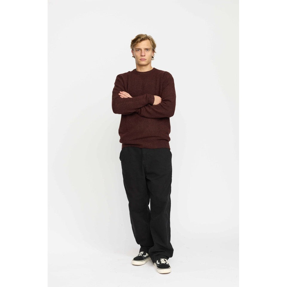 Revolution Knit Sweater Donkerrood Heren