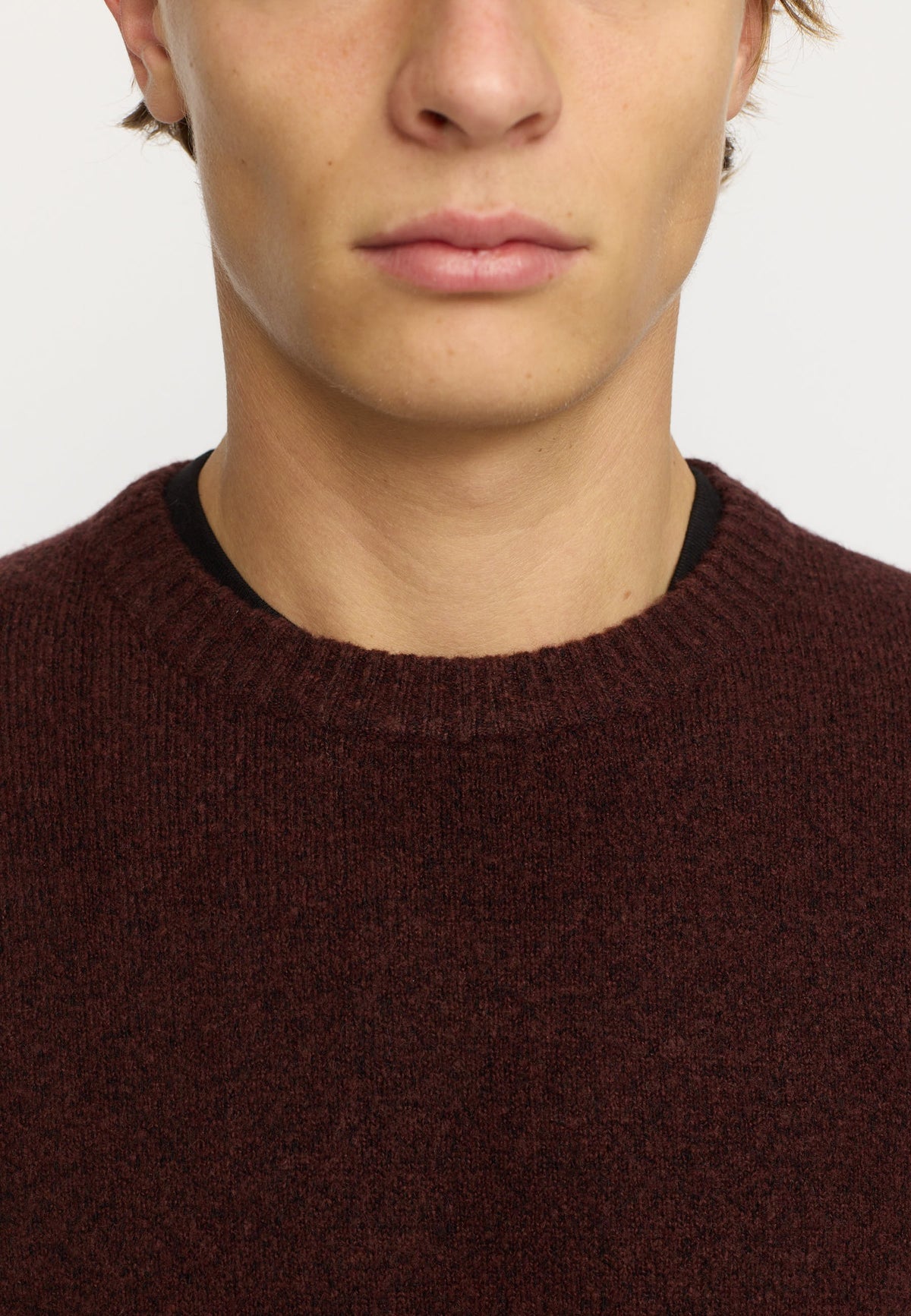 Revolution Knit Sweater Donkerrood Heren
