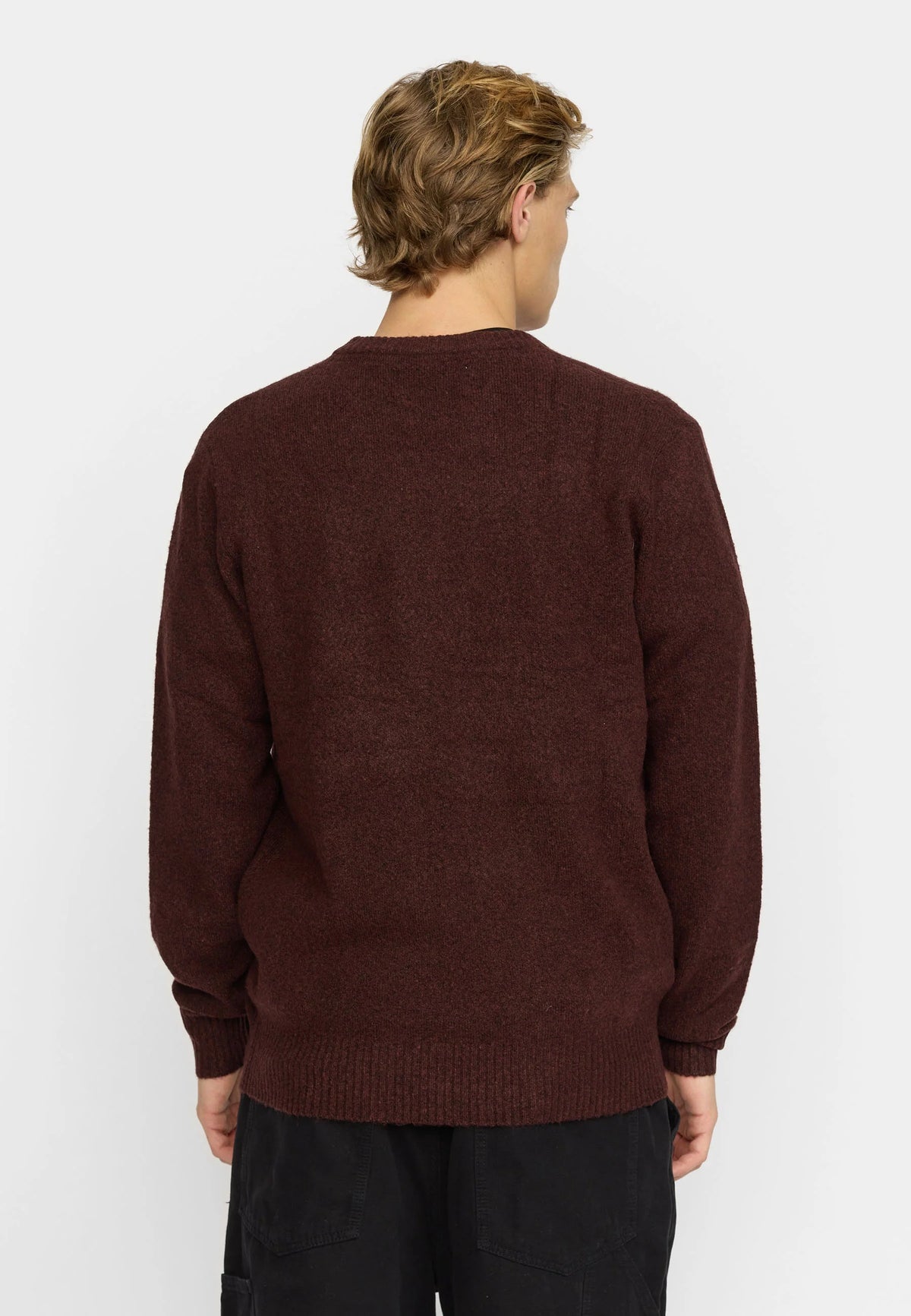 Revolution Knit Sweater Donkerrood Heren