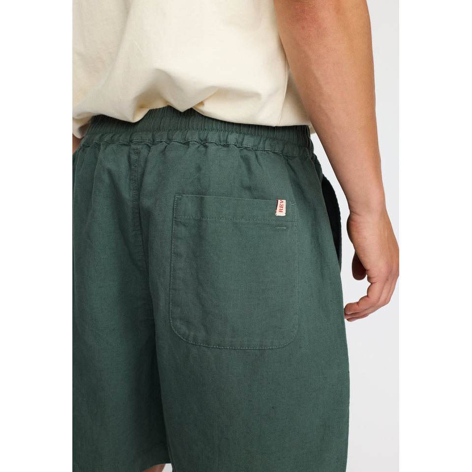 Revolution Linen Shorts Groen Heren