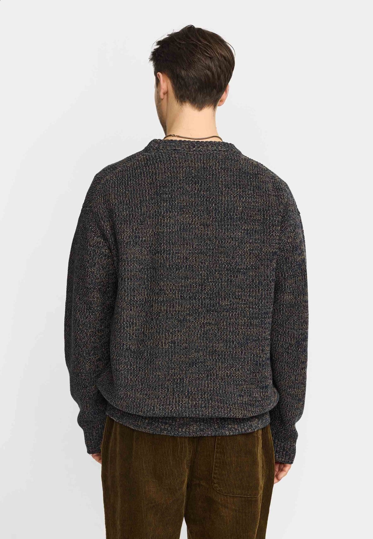 Revolution Loose Knit Sweater Donkerblauw Heren