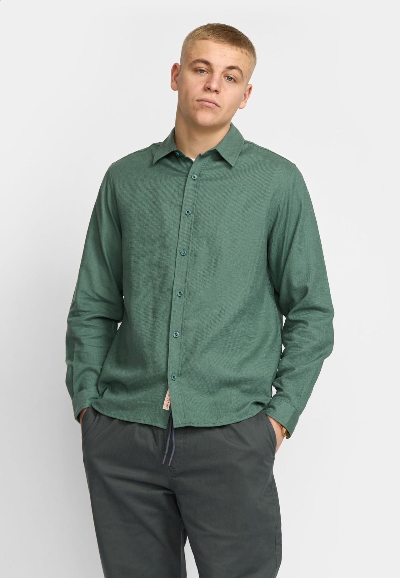 Revolution Loose Shirt Groen Heren
