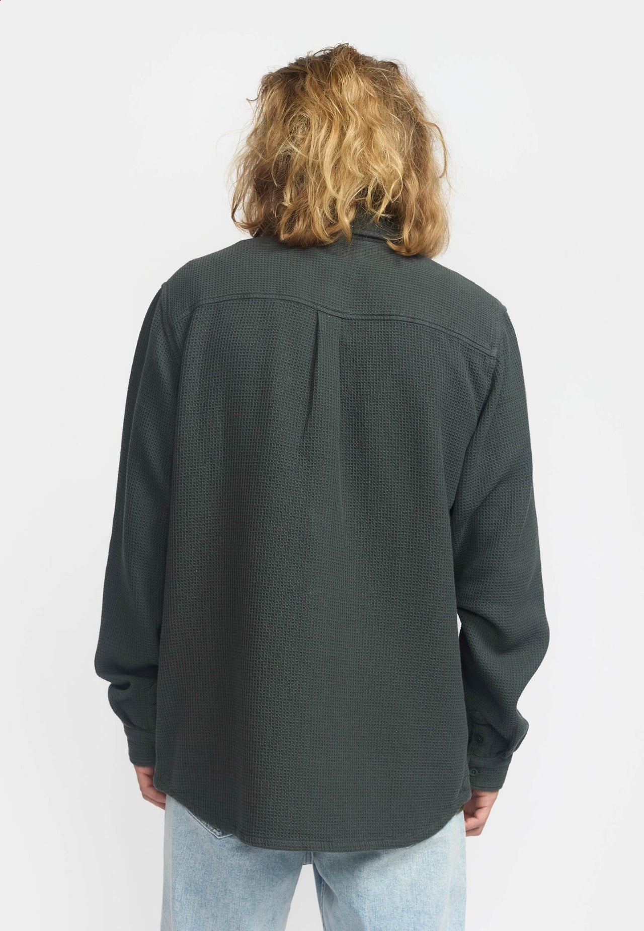 Revolution Loose Shirts Donkergroen Heren